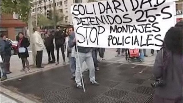 Concentración en los juzgados de Madrid para pedir la libertad de los detenidos del 25-S