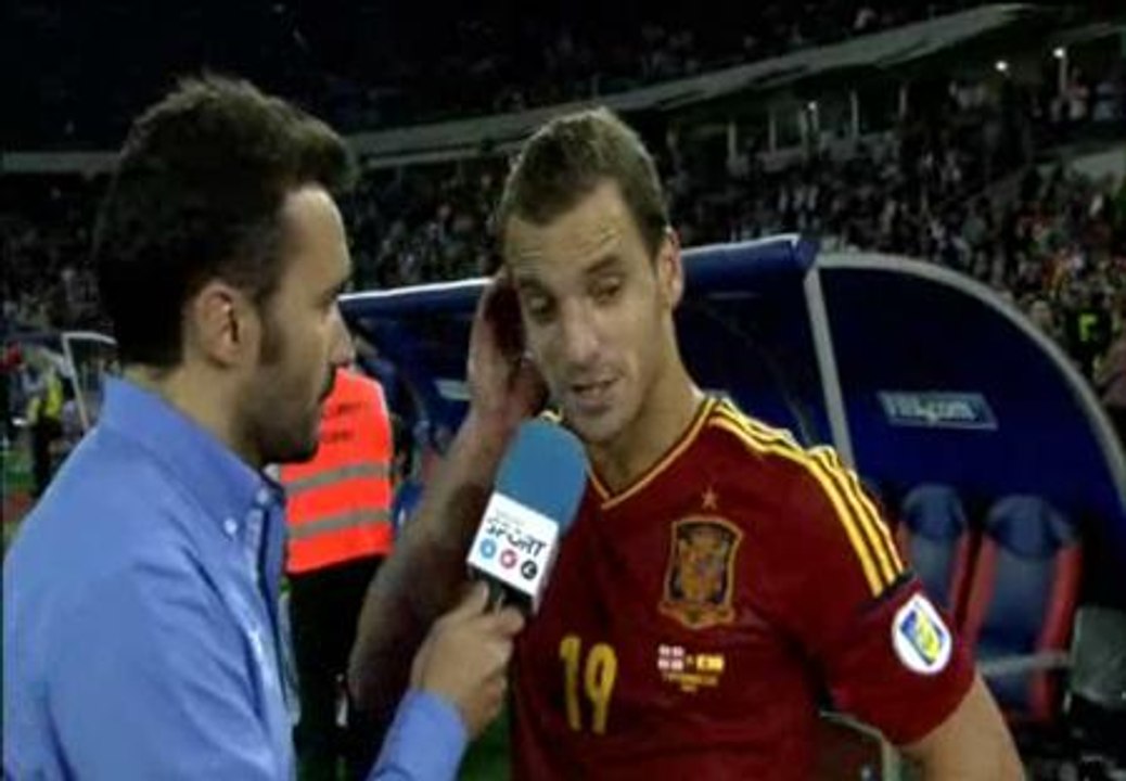Roberto Soldado, autor del único gol de España frente a Georgia: "Al final el que la busca la consigue"