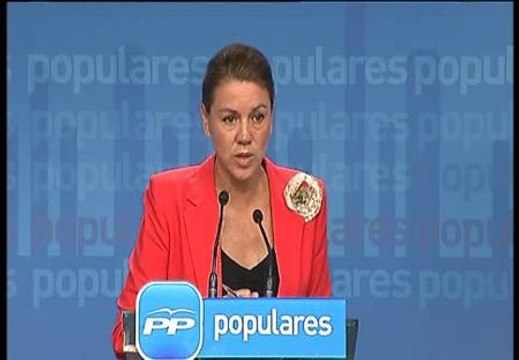 Cospedal acusa al PSOE de hacer oposición de barricadas cuando la situación en la que estamos la ha generado un gobierno del PSOE