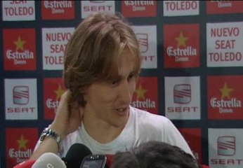 Luka Modric, "muy contento" en su debut con el Real Madrid