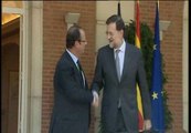 Rajoy recibe a Hollande en La Moncloa