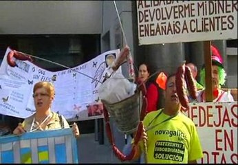 Protesta de afectados por las preferentes