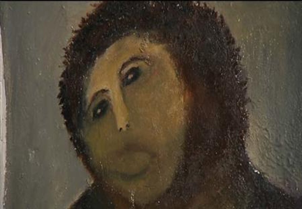 Intervención desastrosa en una pintura del Ecce Homo