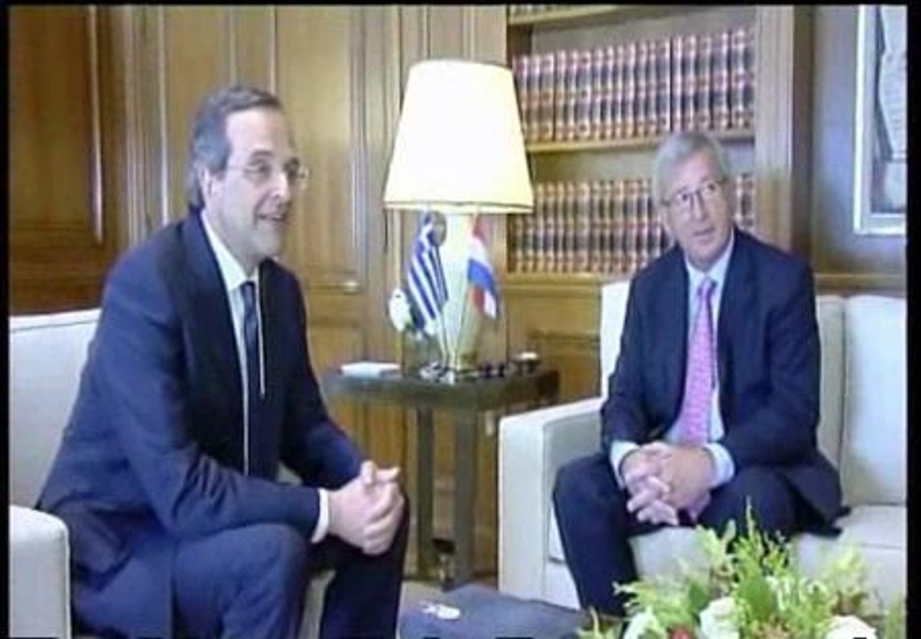 Juncker se reúne con Samaras en Atenas
