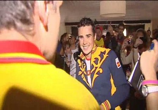 Gómez Noya se muestra contento y satisfecho con la medalla de plata conseguida