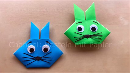 Ostern basteln: DIY Origami Osterhasen aus Papier