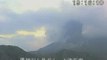 Espectacular erupción de un volcán en Japón