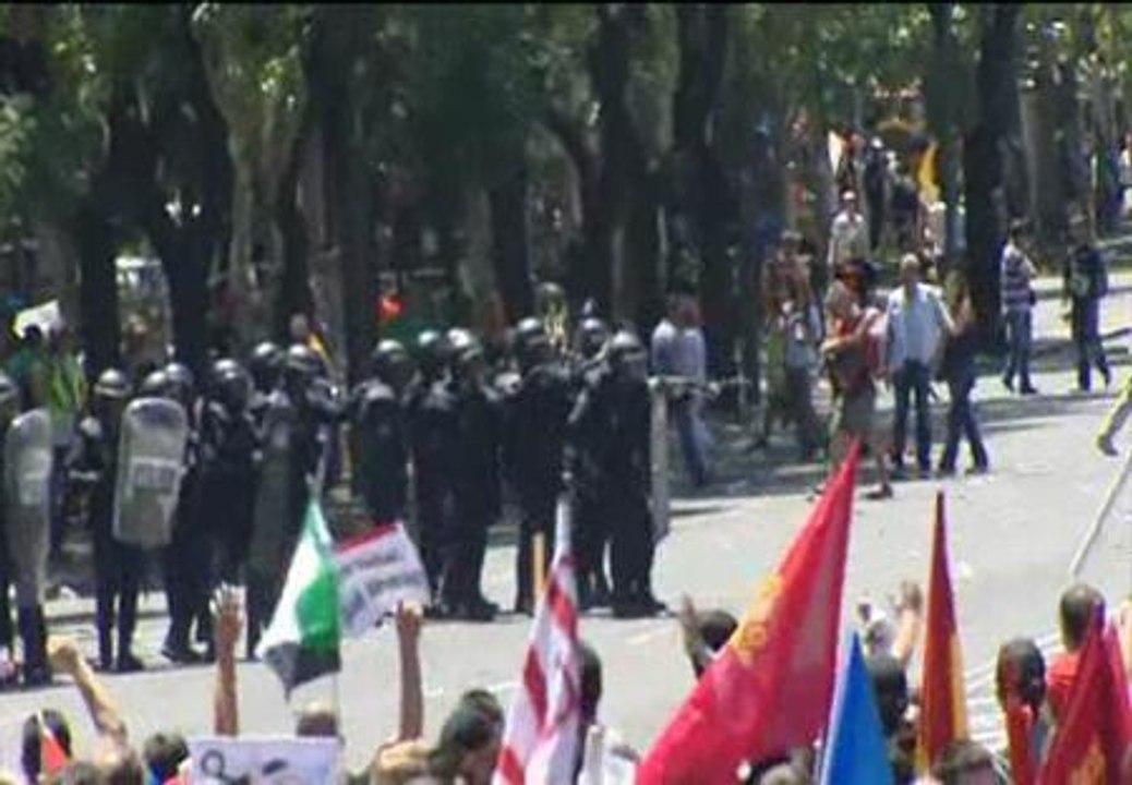 Mineros y familiares 'toman' el Paseo de La Castellana