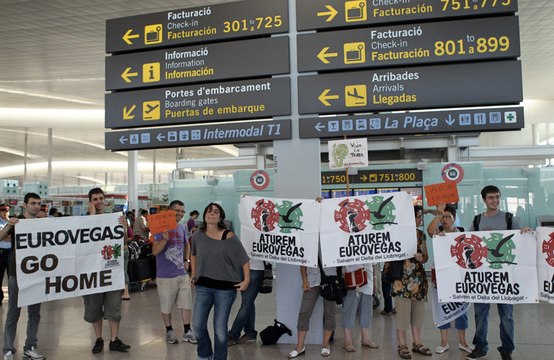 Protestas en Barcelona contra el Eurovegas