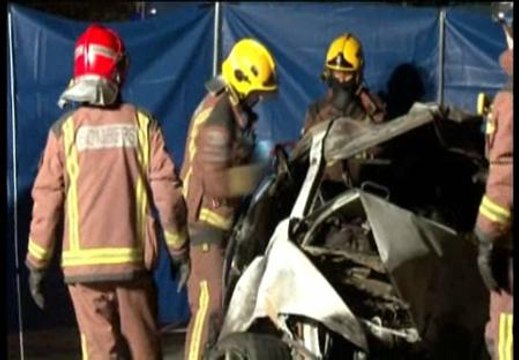 Fallecen cuatro jóvenes en un accidente de tráfico en Girona