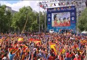 La afición de la Selección Española confía en el fútbol de 'la Roja' pese a no poder superar a Italia