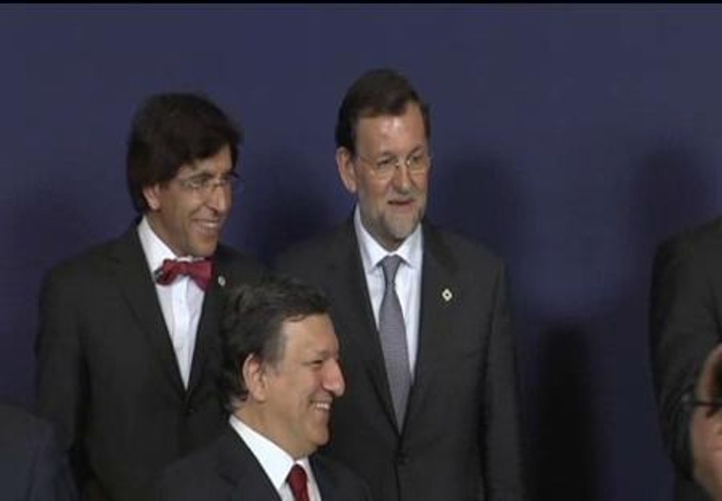 Los líderes europeos posan para la tradicional foto de familia