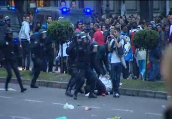 Cargas policiales en Cibeles