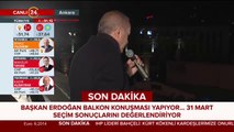 Cumhurbaşkanı Recep Tayyip Erdoğan, Ankara'da balkon konuşması yapıyor