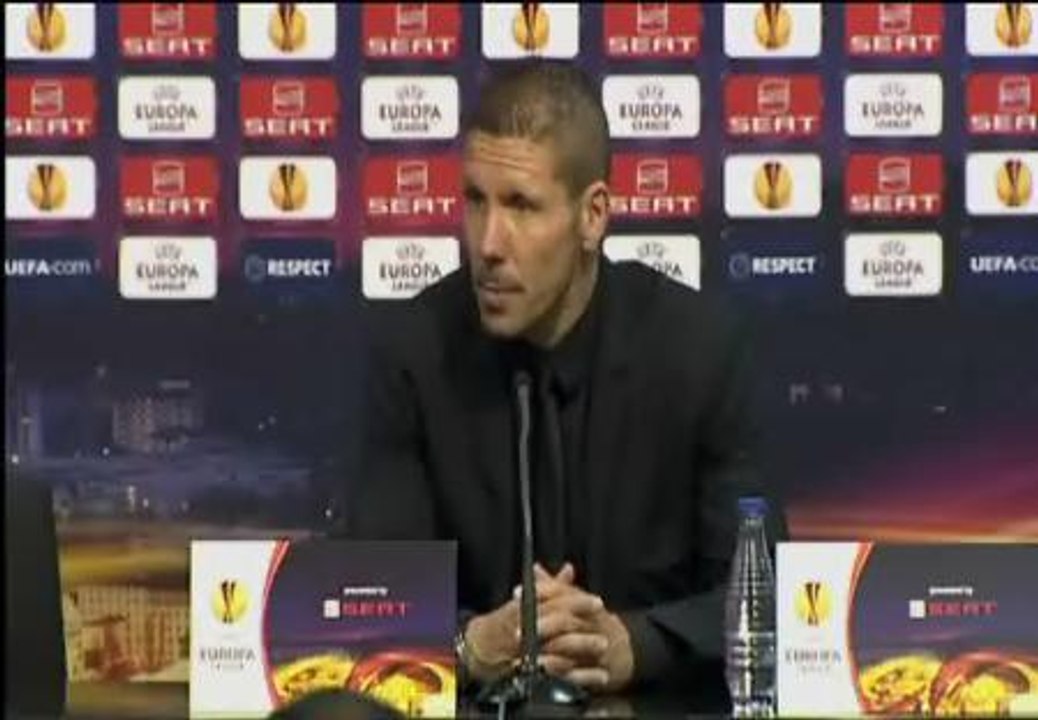 Simeone: "Los atléticos están orgullosos de su equipo"