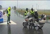 Guardias Civiles muy moteros velan para evitar accidentes en Jerez