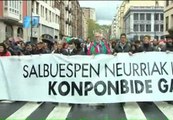 Multitudinaria marcha en Bilbao contra la aplicación de la doctrina Parot a presos de ETA
