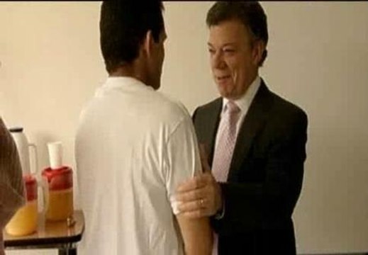 Santos se reúne con los rehenes liberados por las FARC