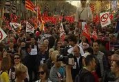 Masiva manifestación en Barcelona