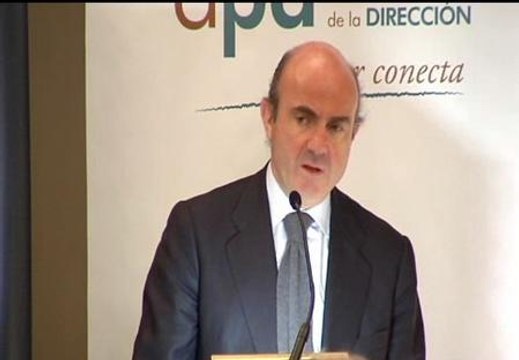 De Guindos se muestra absolutamente convencido de que la economía española va a mejorar bastante�