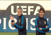 El Real Madrid entrena en el escenario del partido en Chipre