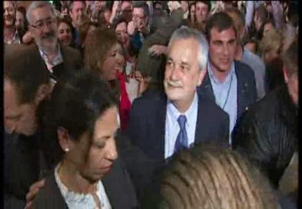 Griñán, victorioso entre los suyos