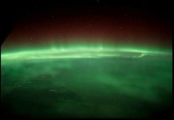 La aurora boreal a vista de astronauta