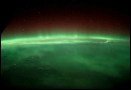 La aurora boreal a vista de astronauta