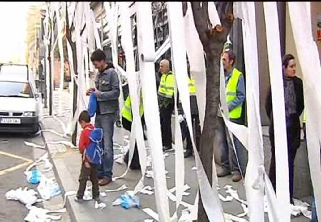 Protesta de los trabajadores de Parques y Jardines de Barcelona