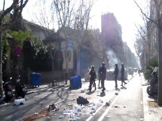 Estudiantes se manifiestan en Barcelona