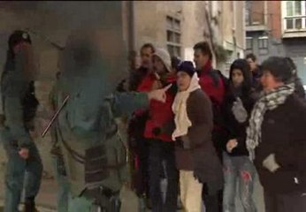 Salida presunto etarra detenido en Andoain