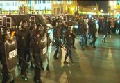 Violentos enfrentamientos con la policía en Valencia