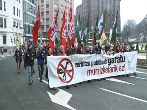 Sindicatos vascos se movilizan contra recortes