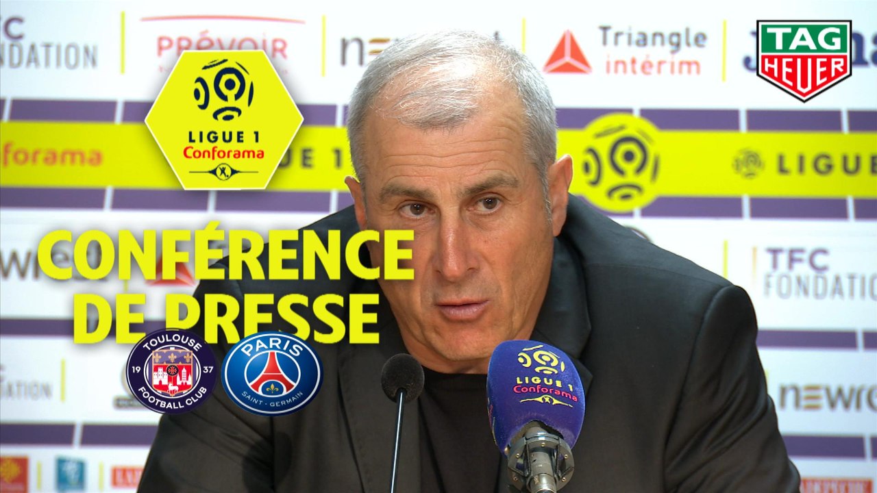 Conférence de presse Toulouse FC - Paris Saint-Germain (0-1) : Alain  CASANOVA (TFC) - Thomas TUCHEL (PARIS) / 2018-19