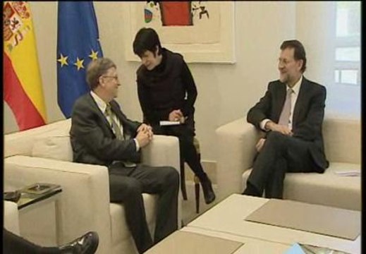 Mariano Rajoy recibe a Bill Gates en La Moncloa