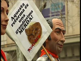Multitudinaria manifestación en Barcelona
