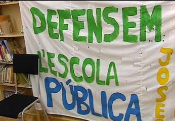 Encierros en las escuelas y universidades catalanas contra los recortes