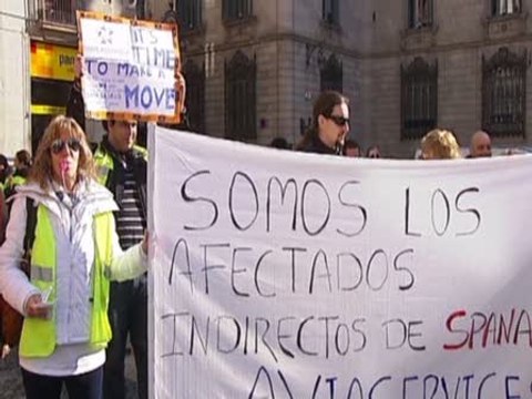 Trabajadores de Spanair se concentran en Barcelona