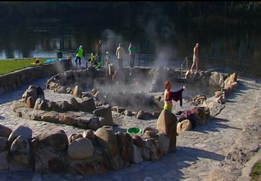 Aguas termales contra frío siberiano