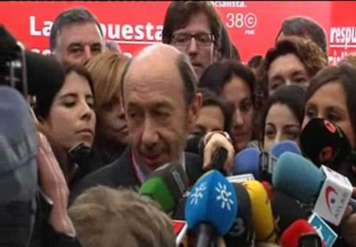 Rubalcaba llega al Congreso satisfecho, confiado y muy agradecido