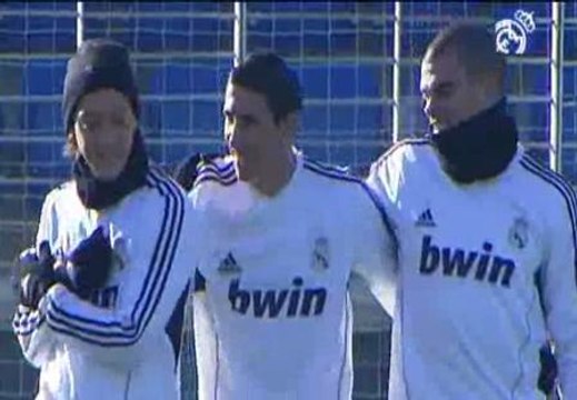 Di María ya trabaja en el césped de Valdebebas