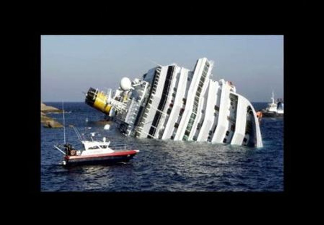 Primeras imágenes de día del crucero encallado en Italia