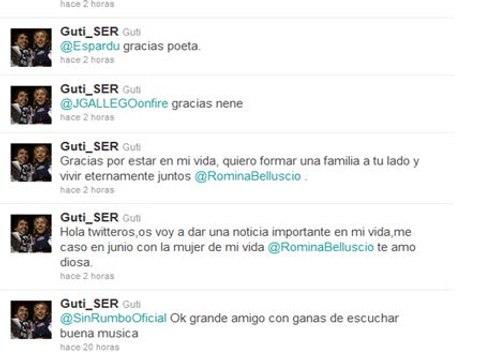 Guti y Romina Belluscio se casan en junio