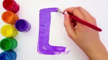 Lernen und Malen ABC Alphabet A bis Z zum Malen und Zeichnen von Lernfarben für Kinder  Kinderkunst