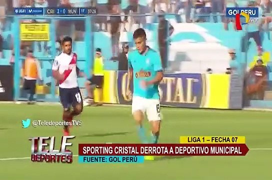 Sporting Cristal vence 2 – 0 a Deportivo Municipal por la Liga 1