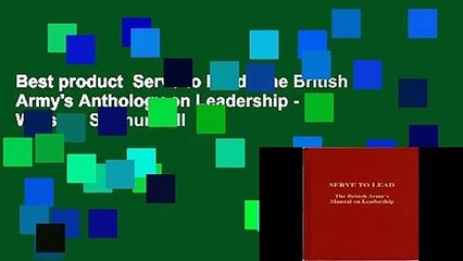 Best product  Serve to Lead: The British Army's Anthology on Leadership - Winston S. Churchill
