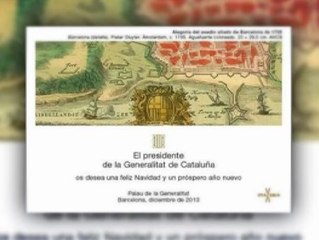 Artur Mas felicita la Navidad con un grabado del asedio a Barcelona de 1705