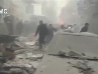 36 muertos en un bombardeo contra un barrio de Alepo