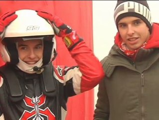 Márquez también pilota sobre cuatro ruedas