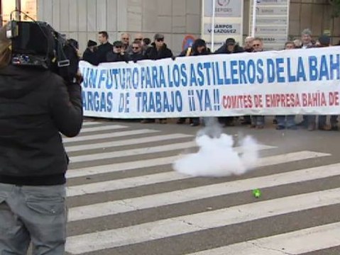 Protestan ante el consejo de Administración de Navantia